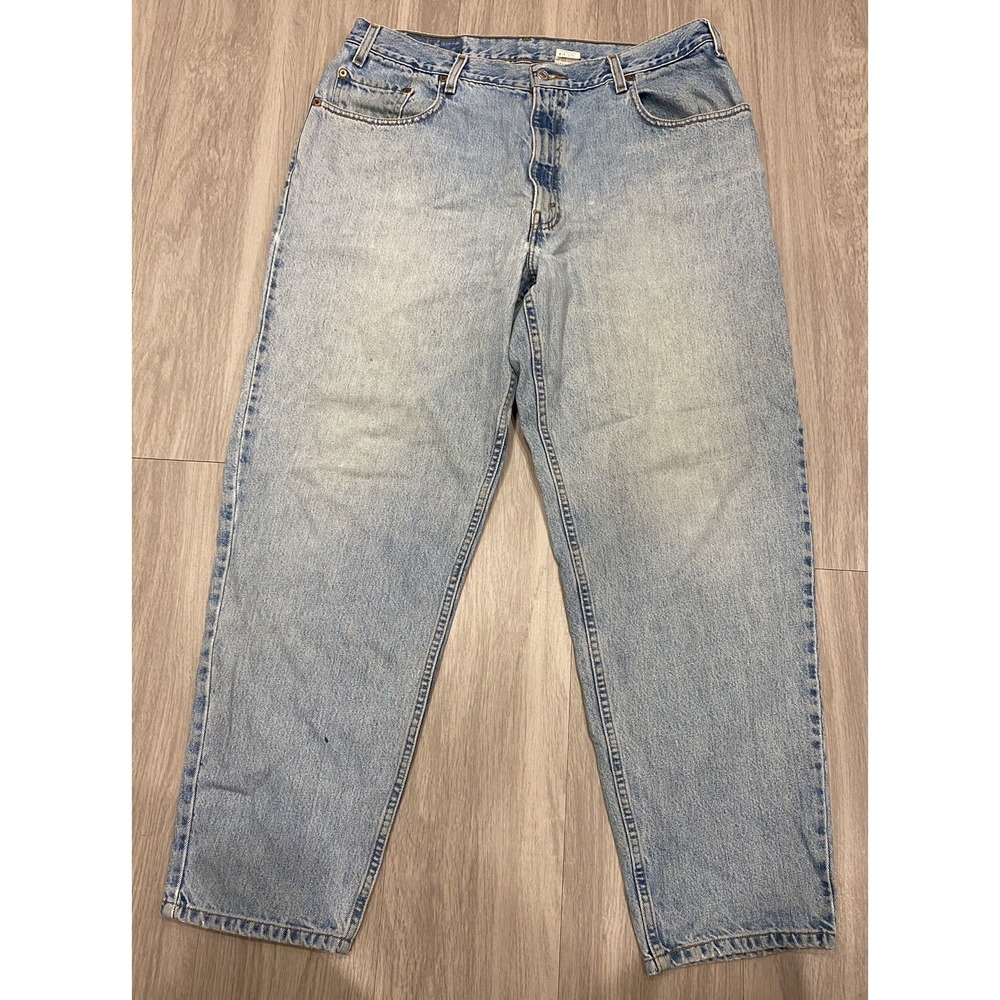 VTG Levis Jeans 560 Mens 38x30 Distressed Light Blue Wash Comfort Fit Tapered
